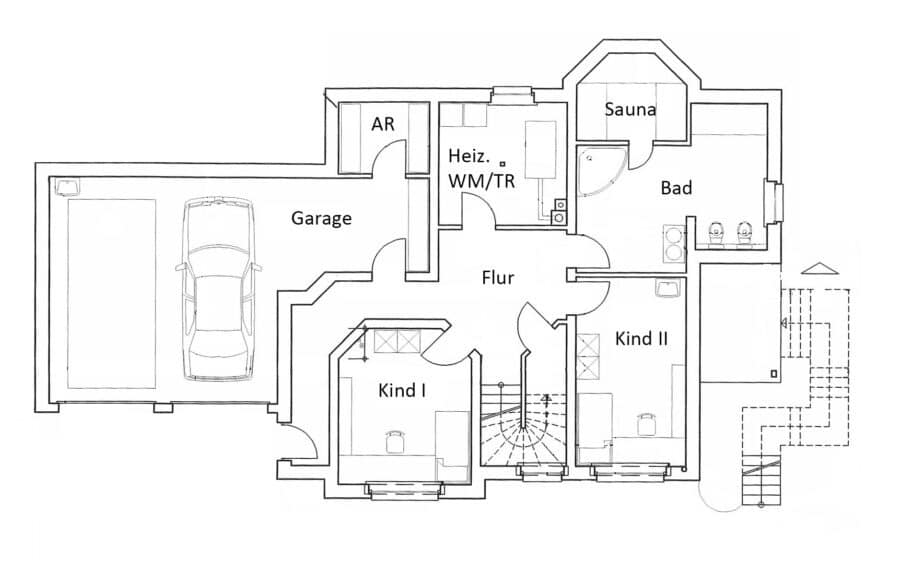 Wunderschön! Modernes & stilvolles Einfamilienhaus mit Wohlfühlgarantie in exklusiver Wohnlage! - Kellergeschoss