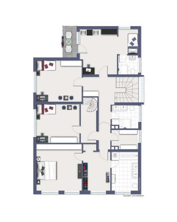 Familientraum mit Charakter und Gartenidylle im Herzen der Paderborner Kernstadt - Grundriss Obergeschoss
