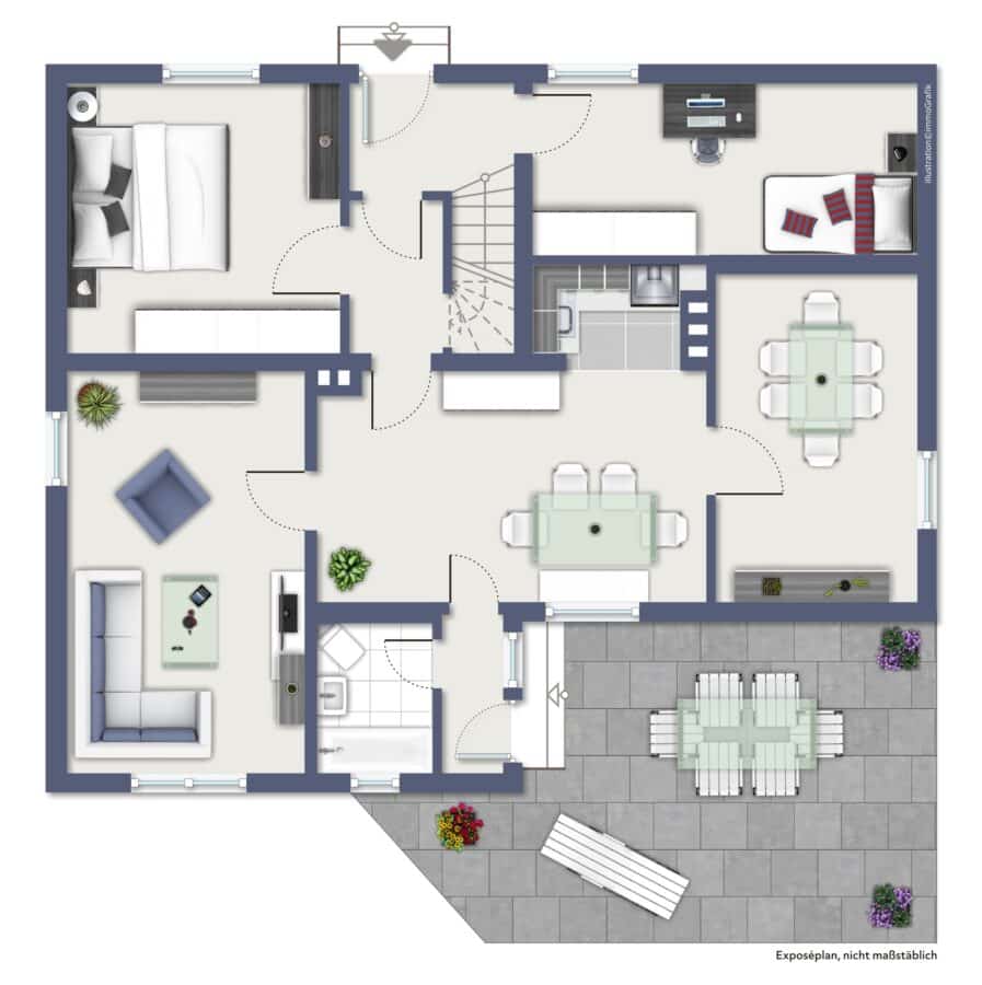 Einfamilienhaus mit Einliegerwohnung auf sonnigem Grundstück in ruhiger Lage von Arnsberg-Bergheim - Erdgeschoss
