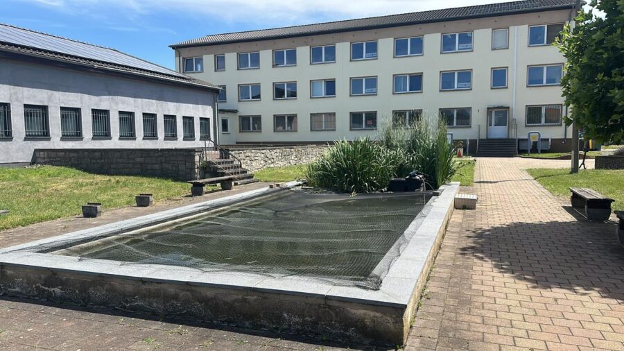 Bürofläche mit Potenzial - Hof Kämmerschule mit Fischteich