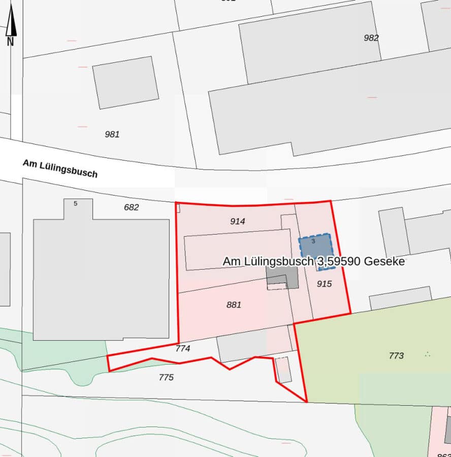 Produktion, Verwaltung & Wohnen an einem Standort - Gewerbeobjekt in Geseke - Lageplan