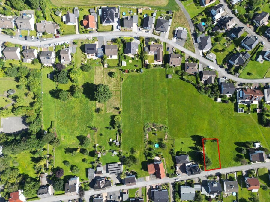 Sofort bebaubares Grundstück in zentraler und schöner Wohnlage von Arnsberg-Rumbeck - Ansicht von oben