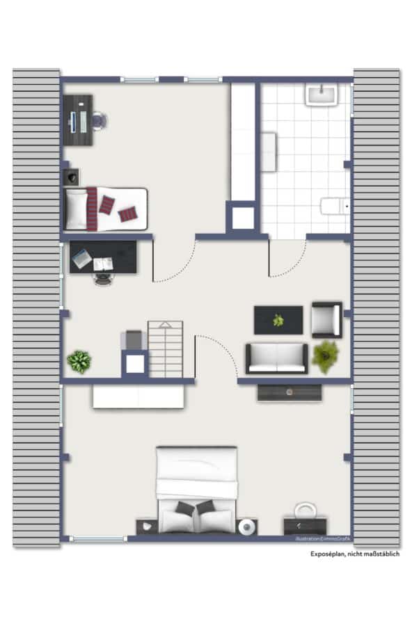 Nur ca. 500m vom Neheimer Dom entfernt: Großzügiges Ein-/Zweifamilienhaus ... - Dachgeschoss