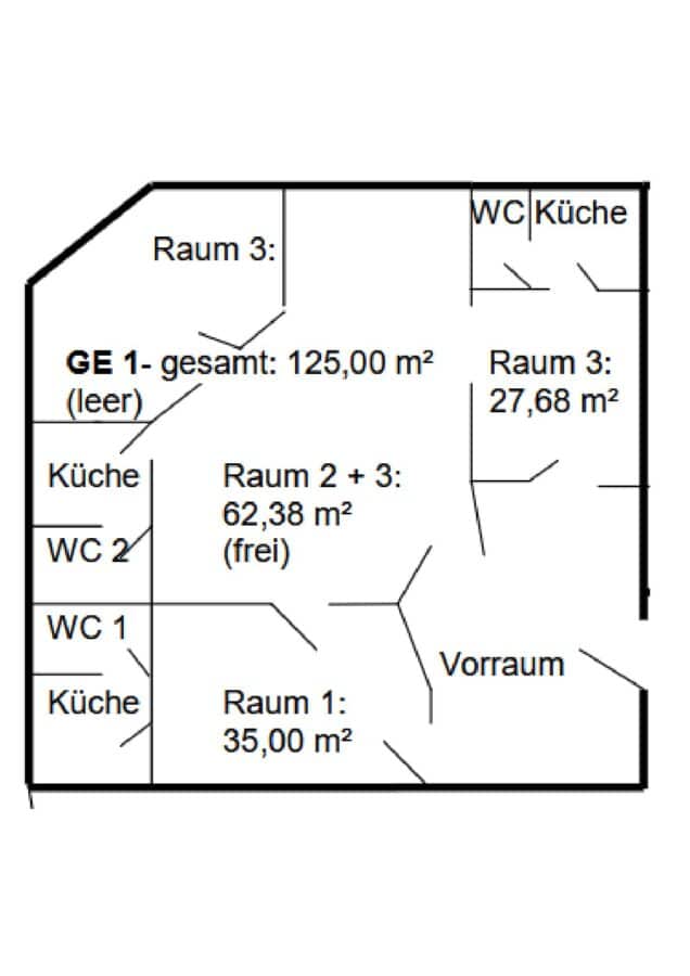 Solides Wohn- und Geschäftshaus mit Entwicklungspotenzial in Mansfeld - Grundriss GE1