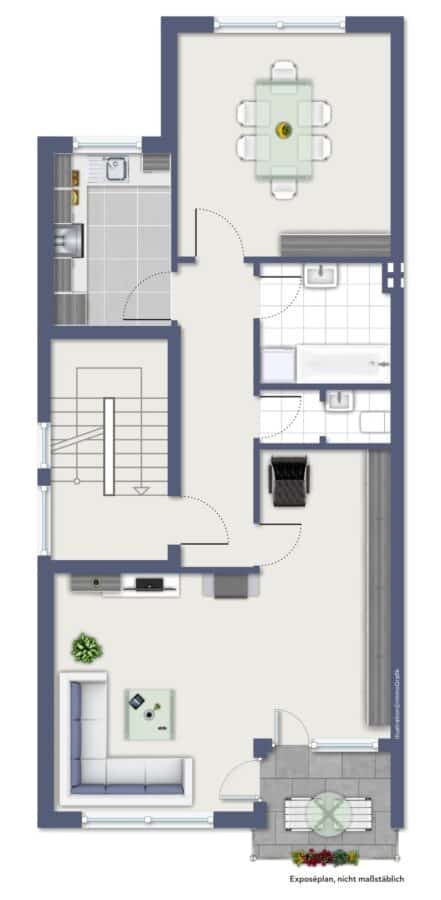 Wohnhaus in exklusiver Wohnlage - mitten im Herzen der Arnsberger Altstadt, direkt am Schlossberg! - Grundriss 1.OG