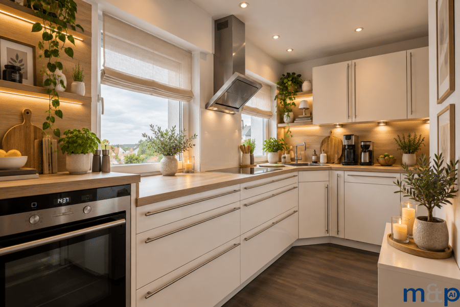 Attraktives Wohnhaus in Alt-Arnsberg – umfassend modernisiert, energieeffizient und sofort nutzbar! - Küche EG KI generiert
